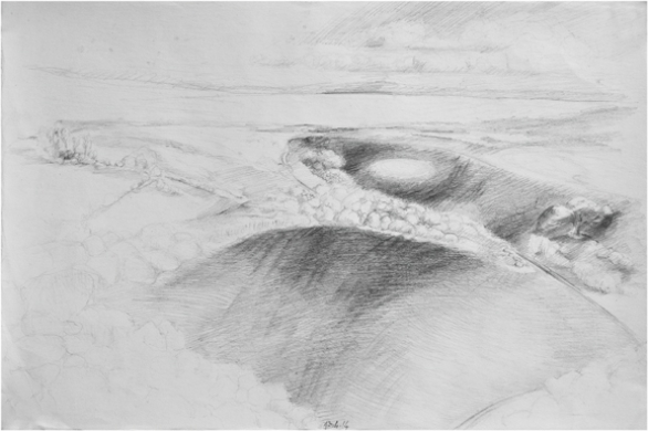 Hiddensee Bleistift 35x25cm W.Dreysse