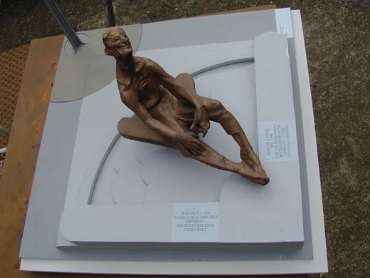 Zither Reinhold Brunnen, Halle - Bildhauer Wolfgang Dreysse